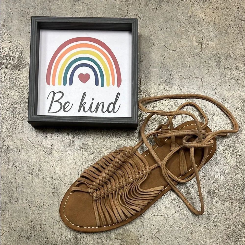 * Tan Braided Sandal